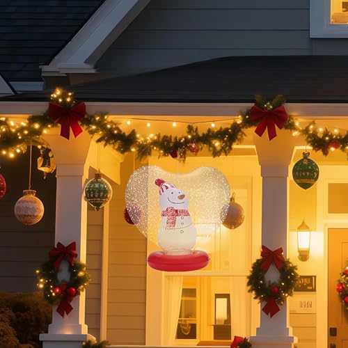 Decoración navideña luminosa en forma de corazón con bola de burbujas 8
