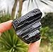 Zenkeeper 1Lb Rough Black Tourmaline Crystals Stone Large Raw Black Tourmaline Stones Bulk Natural Black Tourmaline Crystal Healing Stone for Tumbling, Polishing, Wire Wrapping, Wicca & Reiki