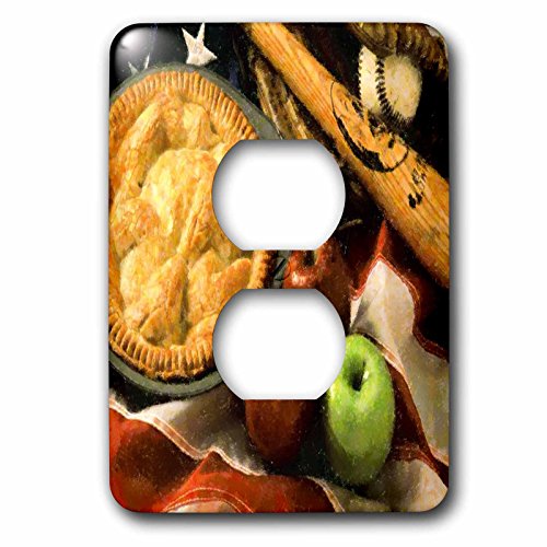 Impression As American As Apple Pie double prise drapeau baseball