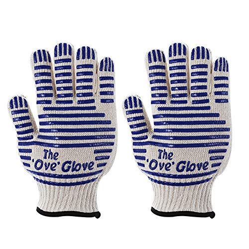 SACALA Heat Resistant Oven Gloves, One Pair Non-Slip Kitchen Gloves, Microwave Roaster, Heat Resistant Gloves for Baking, Cooking, BBQ