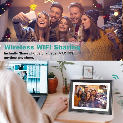 Digital Frame Digital Picture Frame 10.1 Inch Wifi With 32Gb Storage, Auto-Rotate, Wall-Mountable, Ips Touch Screen, Sleep Mode, Share Moments Instantly Via Free App Email #TOP5