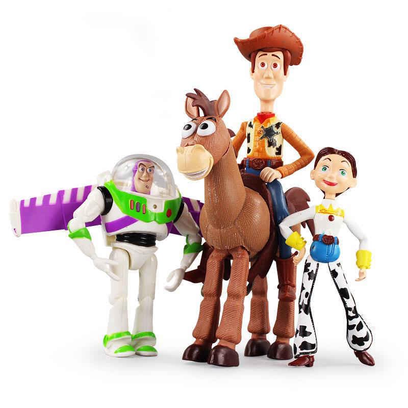 RVM Toys Toy Story Set of 4 Woody Buzz Lightyear Action Figure Collectible Toy