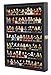 Minifigure Display Case - Building Block Toy Wall Cabinet Showcase for Small Miniature Collectibles Mini Brands Thimbles, Lockable UV Protection Door (Black Finish Frame)