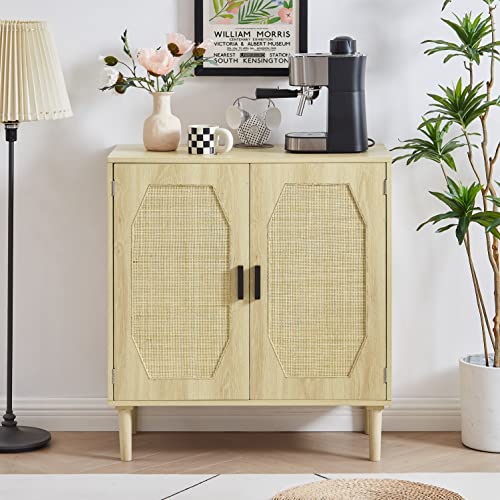 Tatub Accent Storage Cabinets With Rattan Doors,Kitchen Sideboard Buffet Storage Cabinet,Console Cabinet,Natural #TOP13