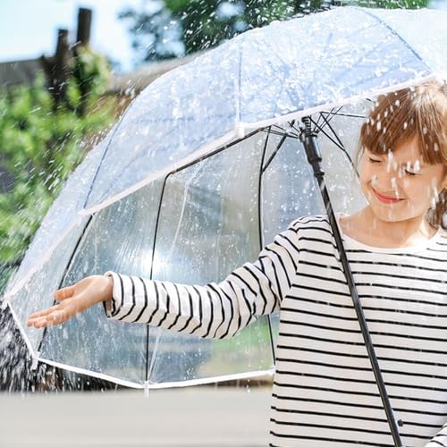 Defresit Clear Umbrellas for Wedding, 38.6'' Folding Transparent Umbrella, Compact Travel Umbrella, Portable Folding Umbrellas for Woman Men Bride Bridesmaid Party - Image 4