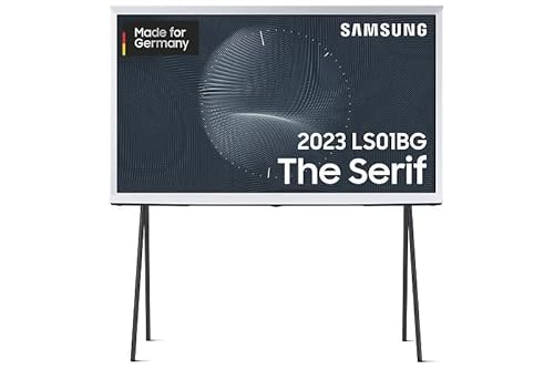 Samsung QLED The Serif 50 Zoll Fernseher (GQ50LS01BGUXZG, Deutsches Modell), Ikonisches Design, mattes Display, abnehmbare Standfüße  [2023]