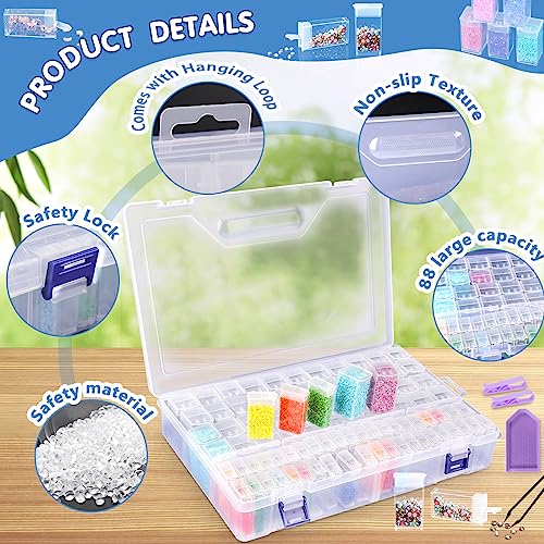 Organiseur plastique transparent avec boite perles compartiment DIY - 5