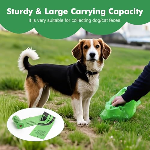 REVER GH51, 300 Stück Hundekotbeutel, Biologisch Abbaubare Hundekotbeutel, Auslaufsicher und Extra Dicke, mit Lavendelduft (20 Rollen, 15 pro Rolle)