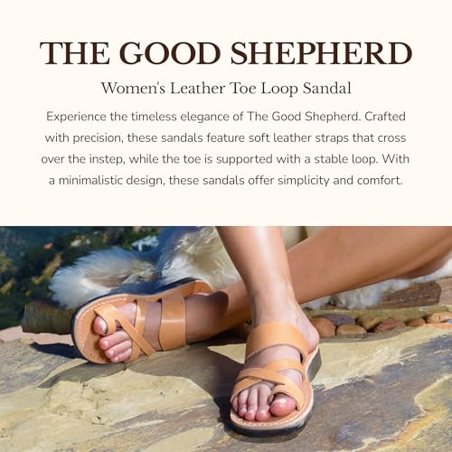 The Good Shepherd Buckle - Leather Toe Loop Sandal - Women Sandals2