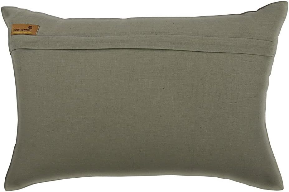 The HomeCentric Decorative Oblong/Lumbar Throw Pillow Covers Accent Pillows Couch Sofa Pillow Case 12x16 inch (30x40 cm) Grey Linen Metal Sequins Embroidery - Mermaid Mood