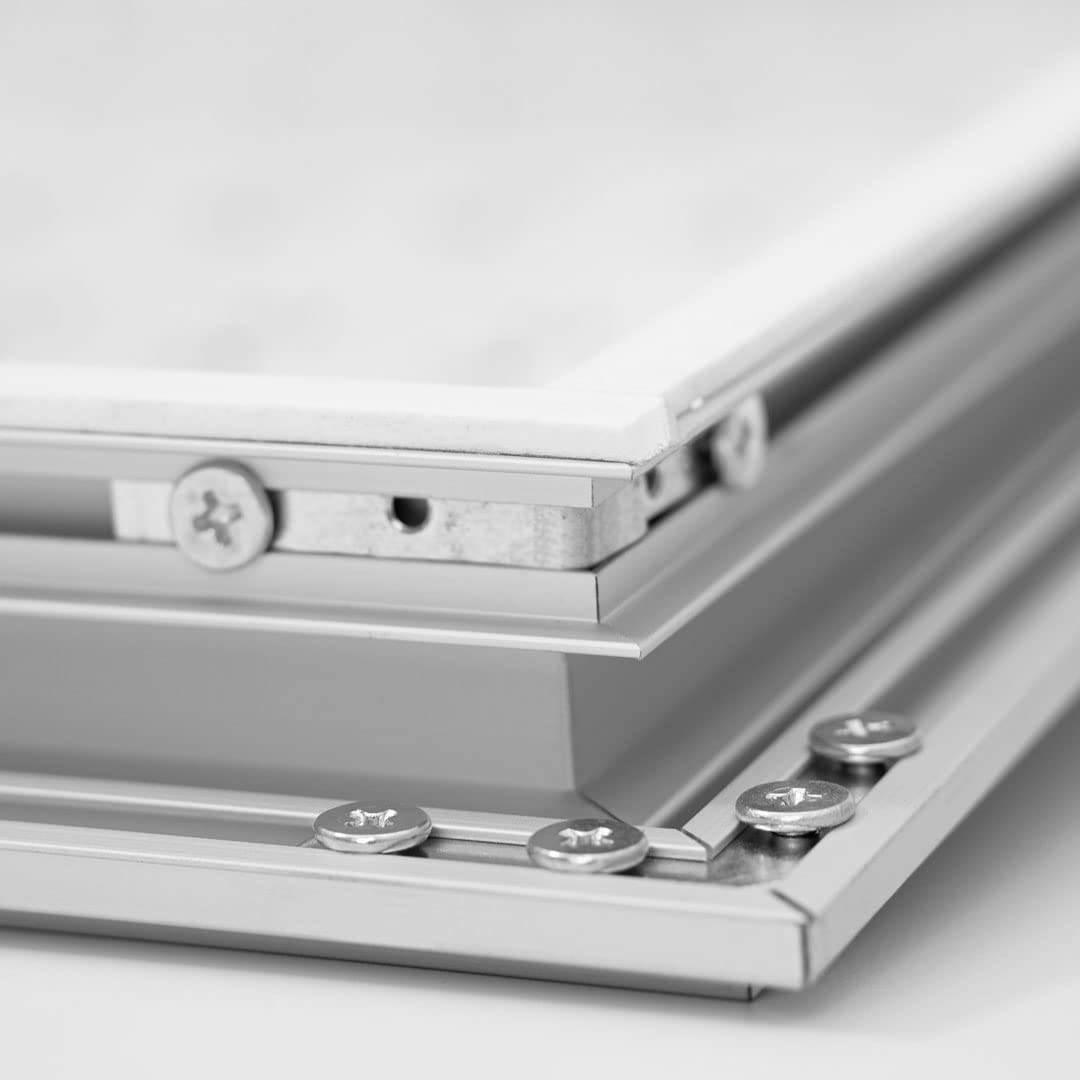 Danieli - Bacheca Portachiavi da Parete in Acciaio Laccato con Ganci Chiavi Numerati da 45, 90, 120, 150, 180 posti. Cornice in Alluminio, Anta a Libro, Chiavi Incluse (90 posti)