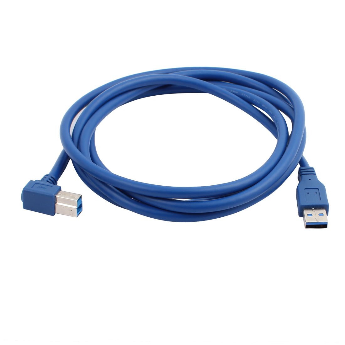 Aexit 2-metrowy kabel USB 3.0 typu A do B męski prostopadły kabel do drukarki Szybki przedłużacz(Câble d'extension haute vitesse pour câble d'imprimante angle droit mâle A/B de 2M USB 3.0