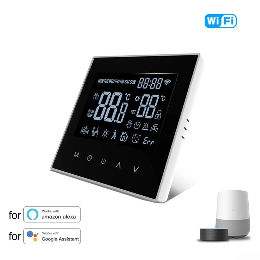 GLOBALHUT Cronotermostato WiFi Touchscreen 230V Controllo Vocale(3A)