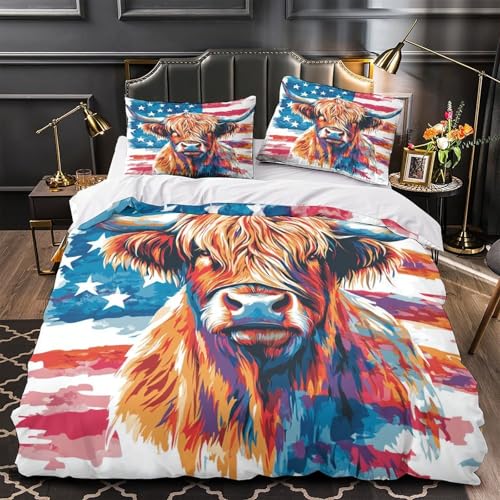 Housse de couette Highland Arcoíris 3D douce et facile à laver