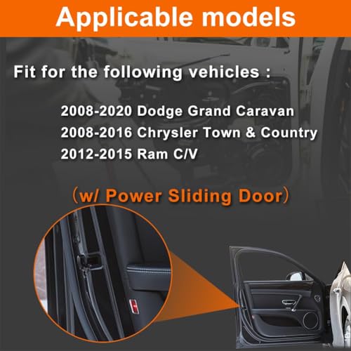 Image of Power Left Sliding Door Lock Actuator Compatible with 2008-2020 Grand Caravan - 2008-2016 Town & Country Rear Driver Side