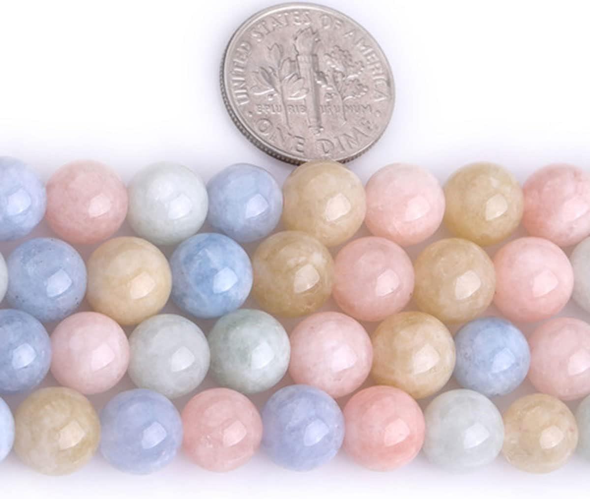 JOE FOREMAN 8mm Morganite Morgan Color Jade Round Natural Stone Beads for Jewelry Making Strand 15" Beaded Semi Precious Gemstone DIY Handmade Craft Supplies - Image 2