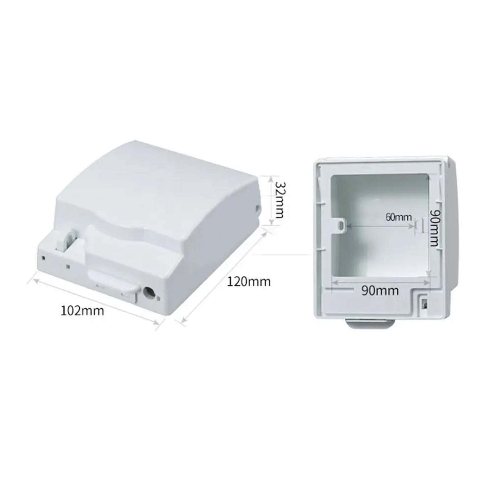 2Pcs Lockable Wall-Mounted Socket Waterproof Dustproof Box 86 Type Splash-Proof Switch Socket Anti-Shock Protection Switch Cover (Color : Gold)