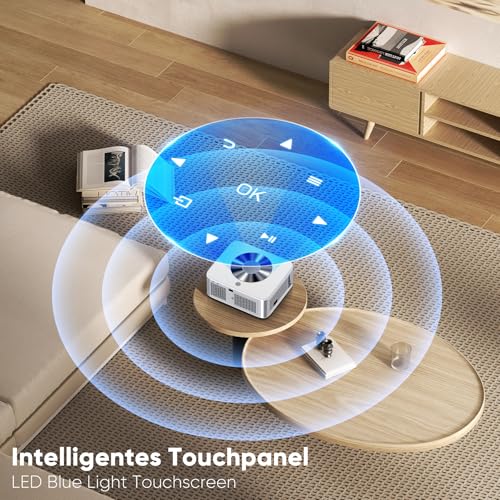 Beamer 【Android TV】 HORLAT 28000 Lumen Beamer 4K Heimkino, WiFi 6 Bluetooth Beamer Outdoor, Auto/4P Trapezkorrektur, 50% Zoom Projektor,Beamer Android mit YouTube/Prime Video, Smart Beamer – Bild 5