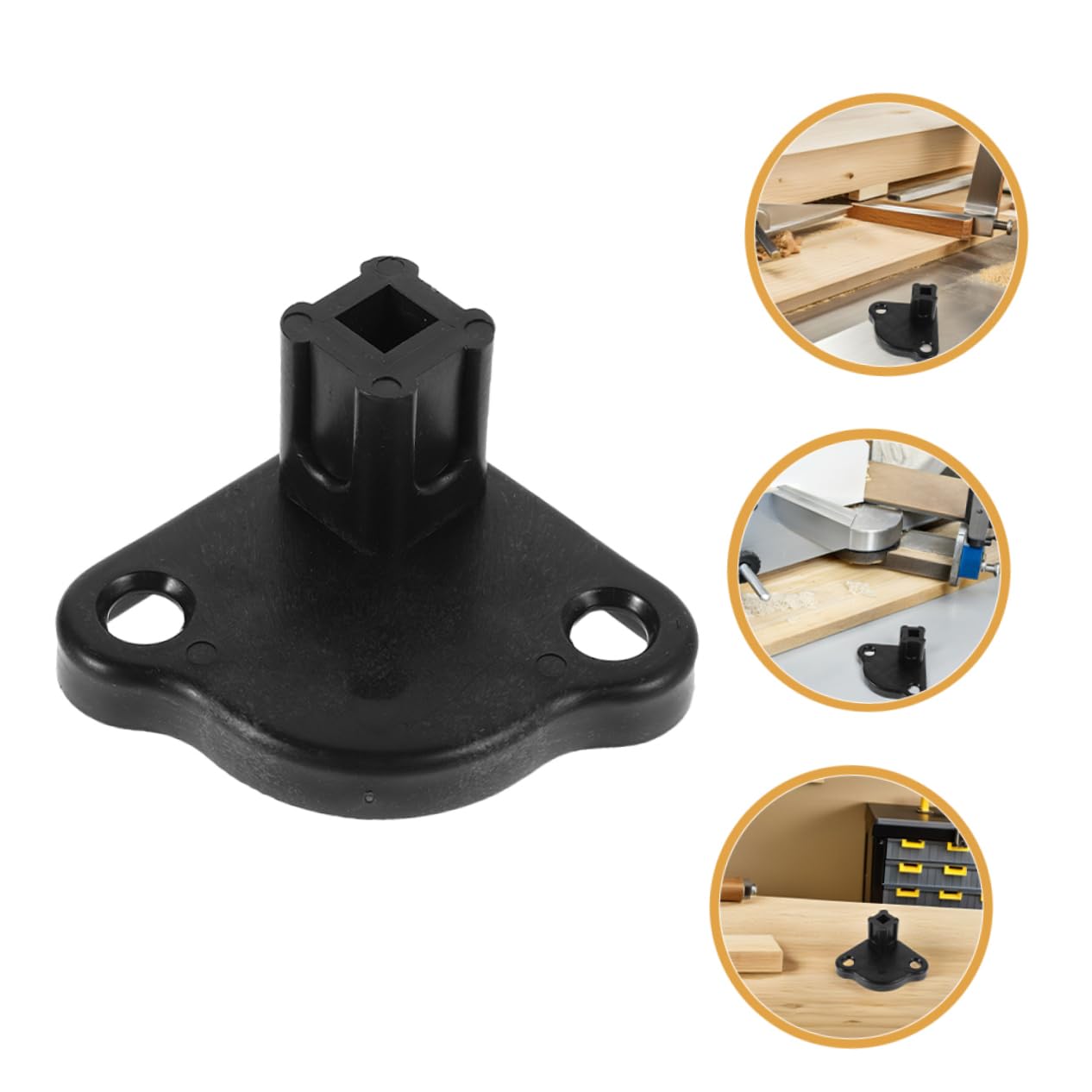 ibasenice Soportes de Base para Toldos y Carpas, Accesorios Camping Exterior, Juego 6 Piezas Plástico Negro