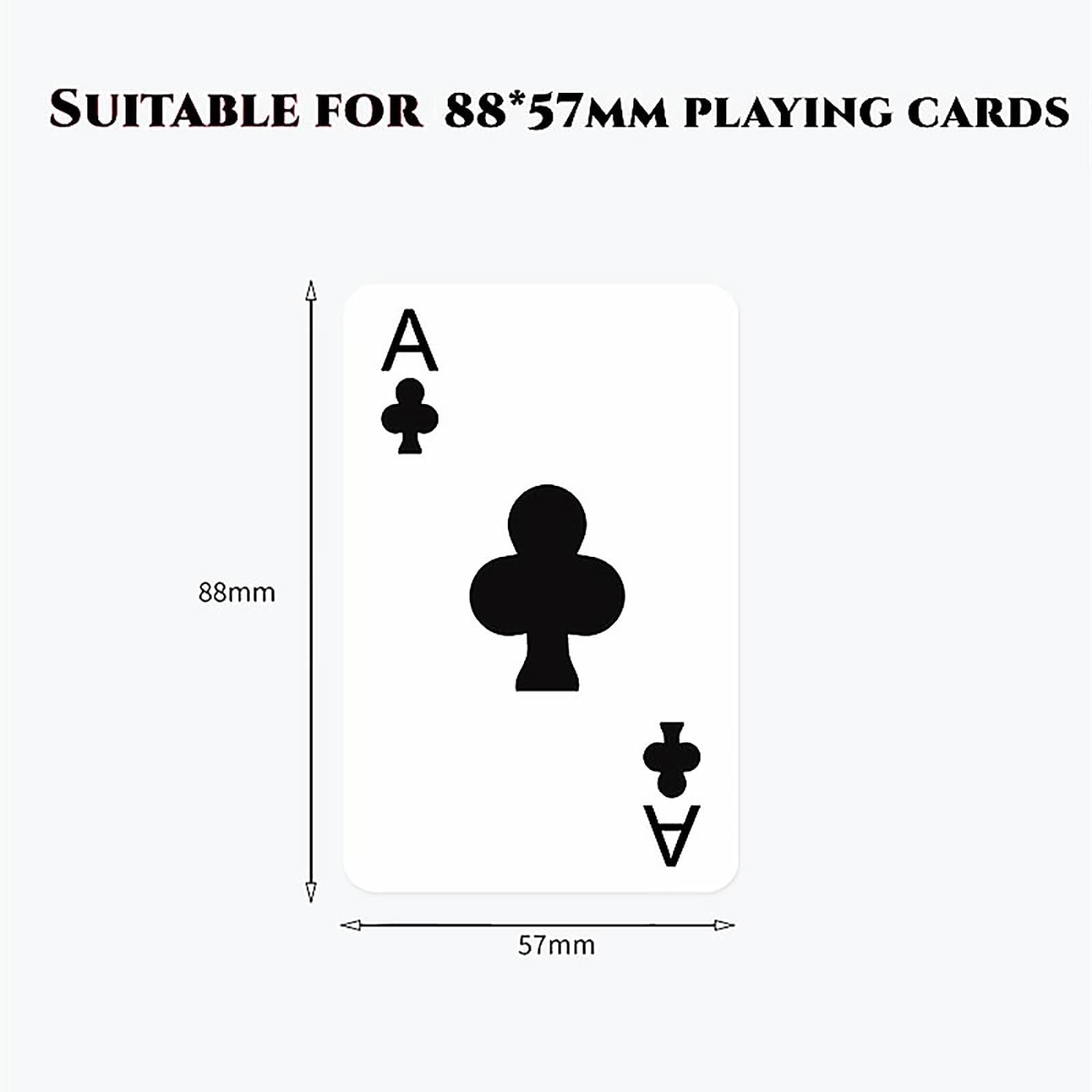 Máquina automática de repartidor de cartas, máquina portátil giratoria de 360° for dividir cartas con mantel de póquer y maleta, barajadora eléctrica de naipes for juegos de 2 a 8 personas, sin funció