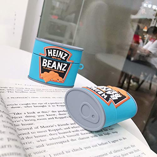 Generic For Airpods Silicone Case Funny Cover Compatible Apple Airpods 1&2[Best Gift For Girl Boy] For Kids Girls Teens Boys Character Skin Keychain Airpod - Tomato Sauce Baked Beans #TOP3