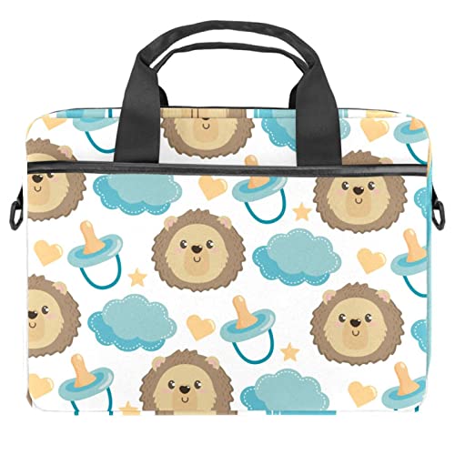 Housse ordinateur 14.5 pouces au design tête de lion et nuages
