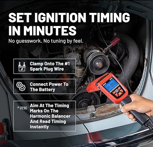 Image of Innova 5568 Pro Digital Timing Light Tool with Digital Advance, LED Display, Ignition Timing for 2 and 4 Cycle Engines, Automotive Diagnostic Tool for Cars and Trucks