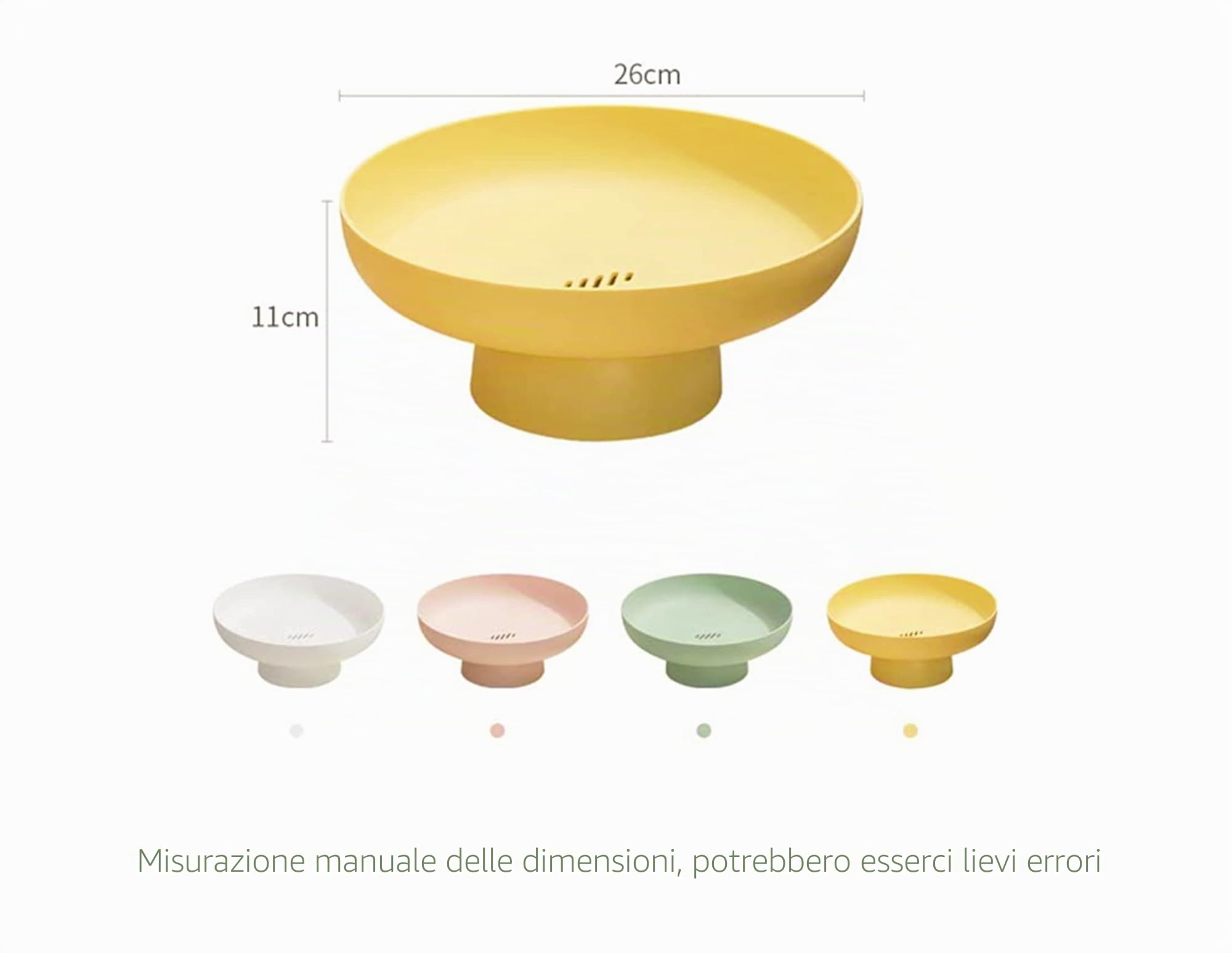 onefitow Cesto per frutta Cestino per frutta per piano di lavoro della cucina Cestini portaoggetti da cucina Supporto per organizzazione, centrotavola decorativo per bancone o tavoli da pranzo (giallo