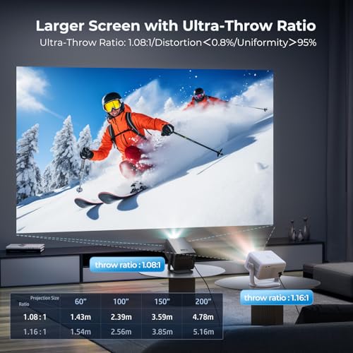 Portable Smart Projector 4K Support