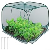 Housse en maille pour plantes, Protection Plantes Maille, lot de 4 piquets, cage de protec...