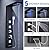 MENATT LED Shower Panel Tower System, Bathroom 5-Function Shower Panel Tower with LED Rainfall Waterfall Shower Head, Massage Jets, Tub Spout, Handheld Shower, Black