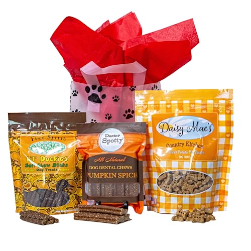 Dog Birthday Treat Gift Bag Love You Punkin, USA Made Dog Treats ...