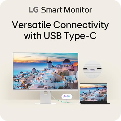 LG 37U730SA-W 37-inch Smart 4K UHD (3840 x 2160) IPS Computer Monitor, 60Hz, HDR10, webOS, Built-in Speaker, Airplay 2, Screen Share, HDMI, USB Type-C PD 65W, Tilt/Height/Swivel Stand, White - Image 5