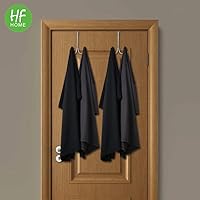 Vista 6 de HFHOME Paquete de 2 ganchos dobles para colgar sobre la puerta, organizador de ganchos dobles de metal para colgar abrigos, sombreros, batas