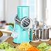 TTLIFE Adjustable 3 Different Types of Stainless Steel Manual Rotating Vegetable Chopper Round Veggie Chopper Mandoline Slicer- Vegetable Slicer/ Cutter - Potato Slicer - Cheese Grater- Food Slicer