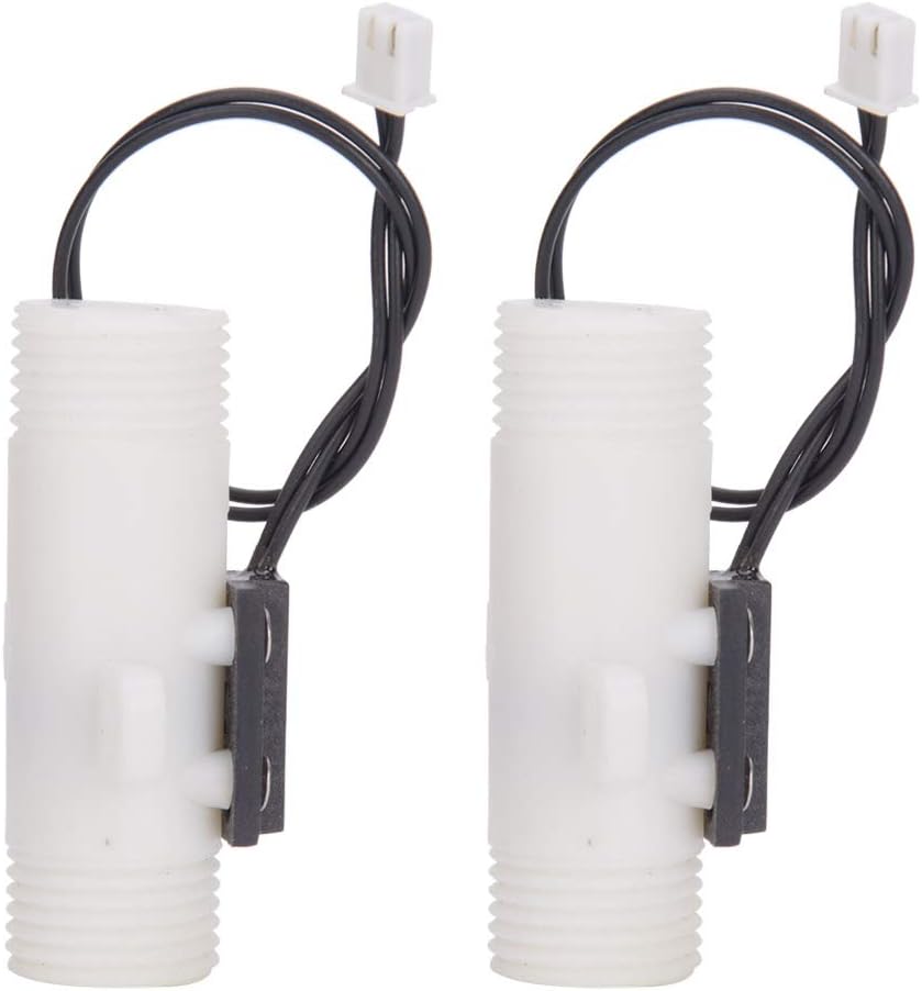 2Pcs Water Flow Sensor Switch Plastic Gravity Type FS G1/2in Double Male Thread