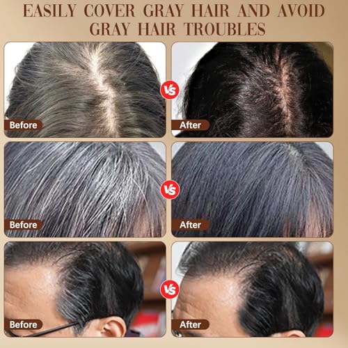 Image of 2 in 1 Hair Color Dye Stick Comb, Safe-And Waterproof and Sweat-Proof Hairs Dyes Comb,Instant and Best Hair Care, for Women & Men, Korean Hair Color Easy Application (Brown Hair Dye) (Brown)