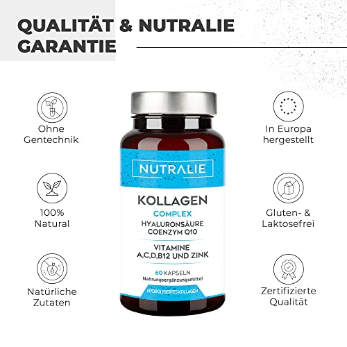 Kollagen Nutralie Kapseln Komplex mit Q10 und Hyaluron