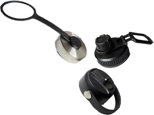 Miniatura 5 de Sphinx Botella de agua (negro, 32 onzas), 3 tapas con popote y asa a prueba de fugas para gimnasio, escuela, viajes, hombres, mujeres, niños, doble