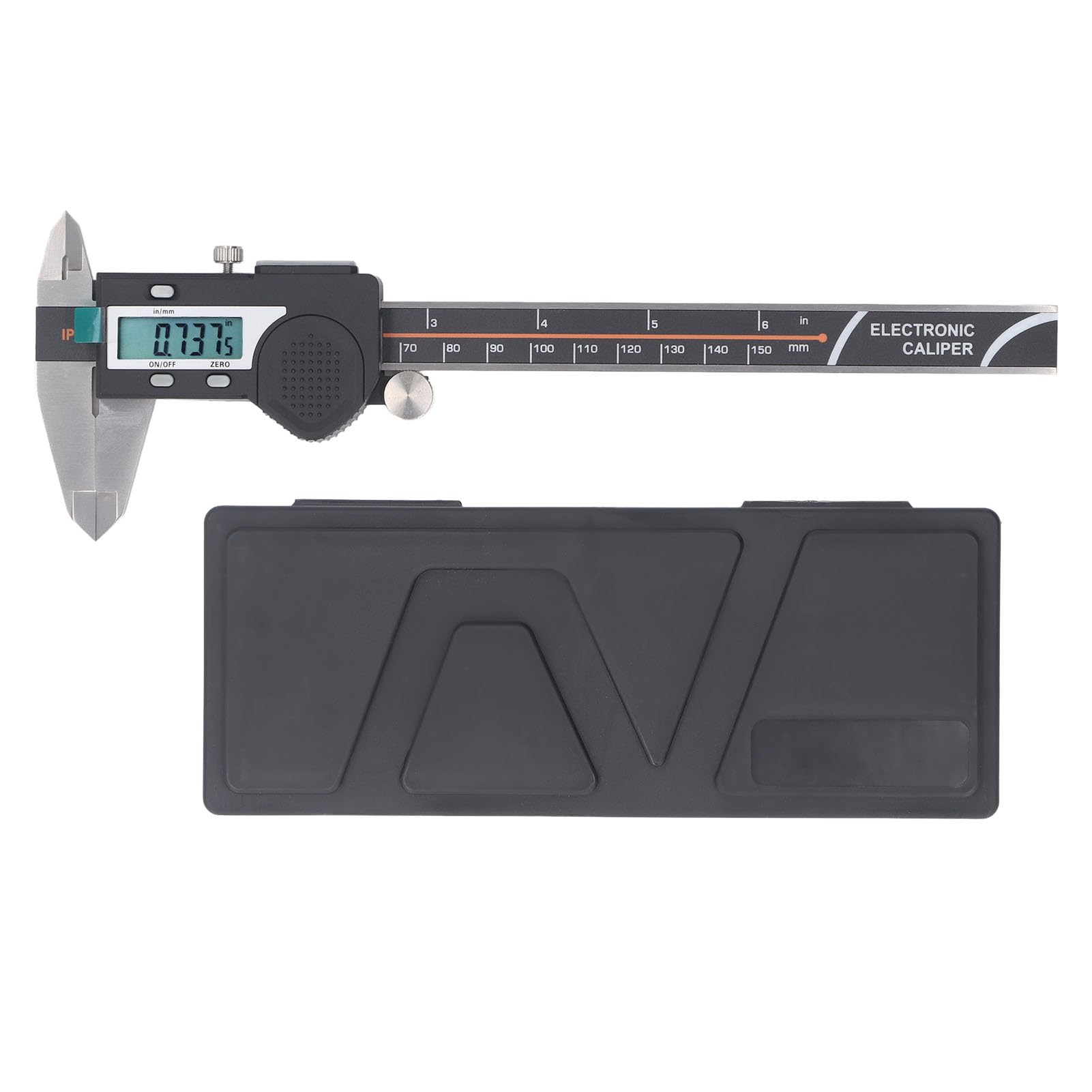 Calibrador con pantalla digital, calibrador a vernier electrónico LCD, herramienta de medición de acero inoxidable con IP54, rango de 0 150 mm para entornos industriales y hostiles