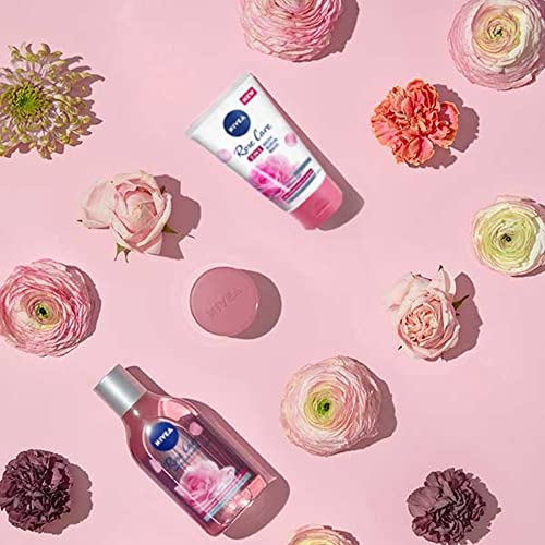 NIVEA Rose Care 3 in 1 Wash, Scrub, and Mask (150ml), All in One Face Scrub, Face Wash and Face Mask with Mineral Clay, Hyaluronic Acid and Organic Rose Water - Image 6
