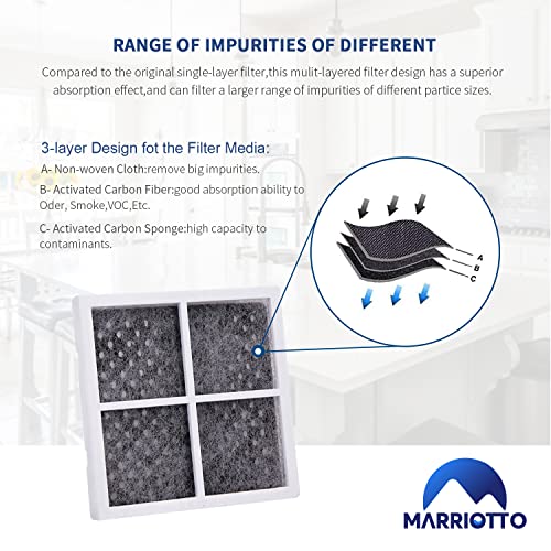 Marriotto Lt120F Refrigerator Air Filter Replacement, Compatible With Lg Kenmore 469918 Air Filter, Adq73334008, 795, Adq73214402, Adq73214404, 9918 Refrigerator Air Filter, 3 Pack #TOP5