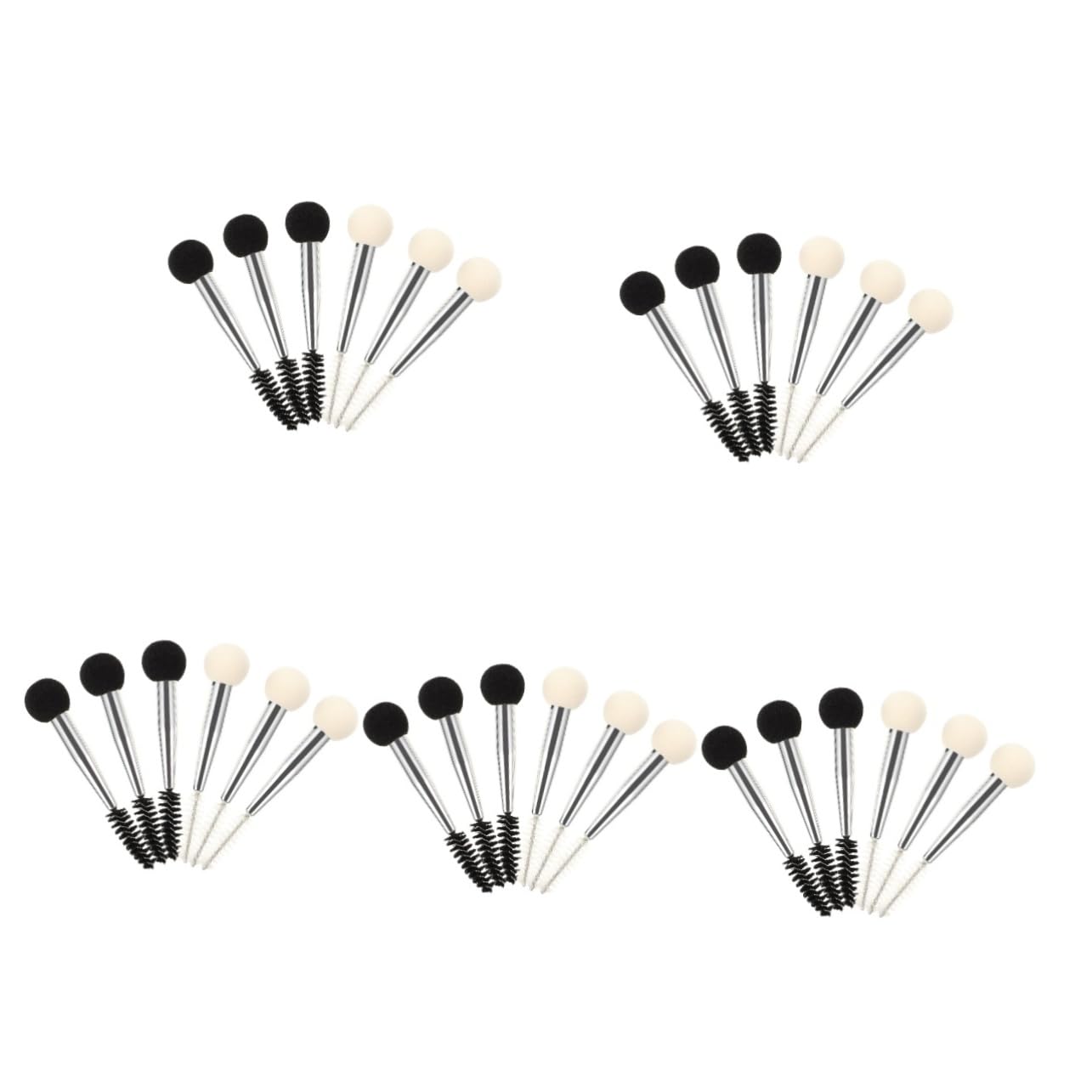Healeved 30piezas Brochas De Maquillaje Doble Cara Para Ojos Aplicadores De Esponja Para Cejas y Pestañas Para Cosméticos Líquidos y Sólidos