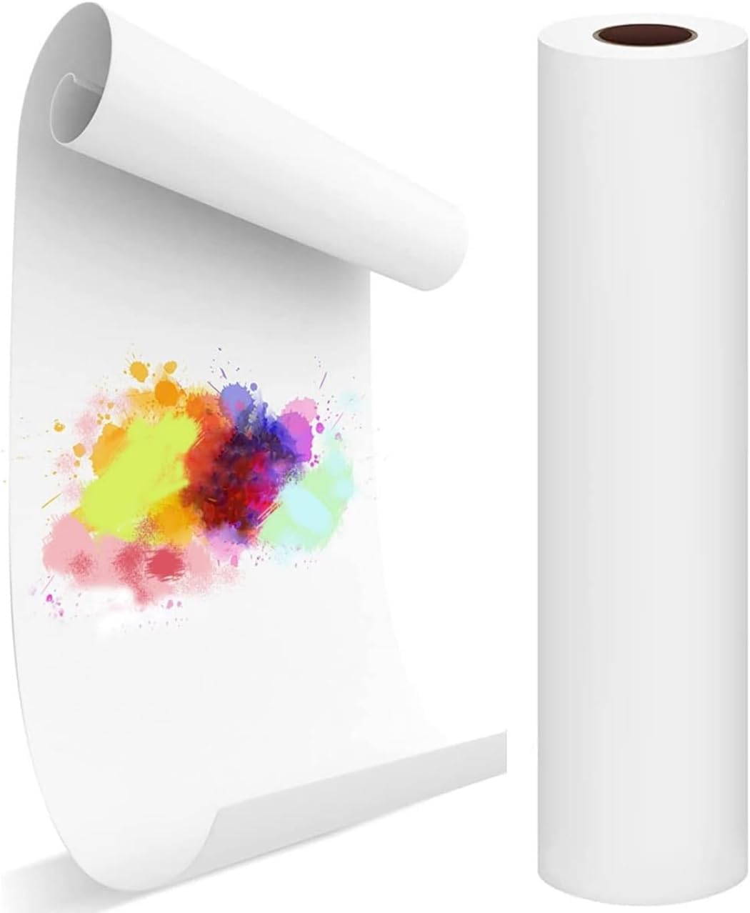 McMola 1 White Drawing Paper Roll - 20 m Art Roll, Painting Sketching Easel for Kids Fadeless Bulletin Board Children Sketch Paint 45cm Wide