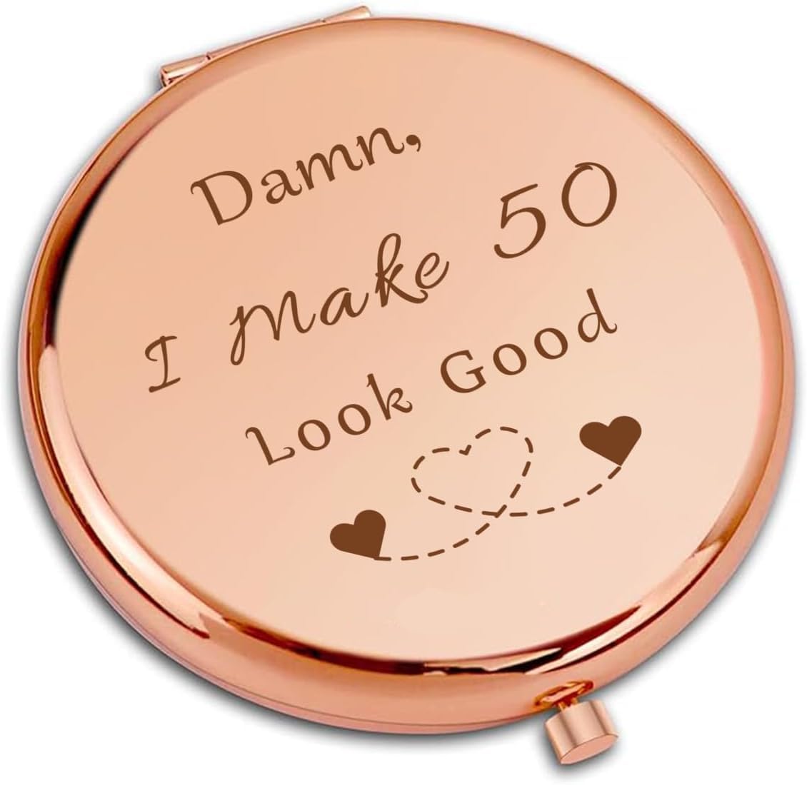 VivaJoy 50th Birthday Gifts - Compact Pocket Makeup Mirror, Funny 50th Birthday Gifts, Travel Gifts For Her, Women's 50th Birthday Presents