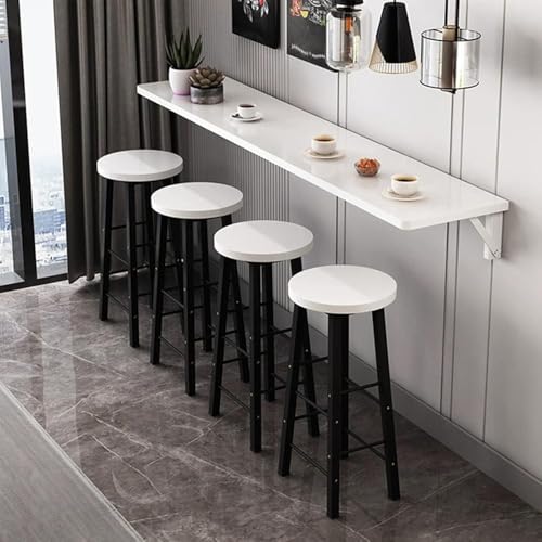 Table pliante murale en teck gain de place pour cuisine et bar - 2