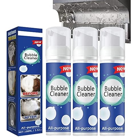 2022 Best Foaming Heavy Oil Stain Cleaner, Foam Spray Cleaner, Rinse-free Cleaning Spray, Grease Stain Removal, Powerful Stain Removing Foam Cleaner, All Purpose Kitchen Bubble Cleaner (3Pcs) Cover