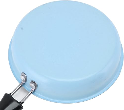Miniatura 7 de Mini sartén, mini sartén de acero para huevos y tortillas con mango largo, sartén de 4.9 pulgadas, ahorro de energía para calentamiento uniforme,