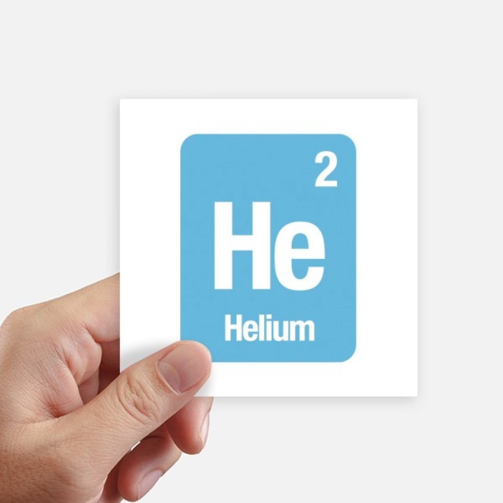Autocollant élément chimique hélium sticker carré multicolore pour mur et moto
