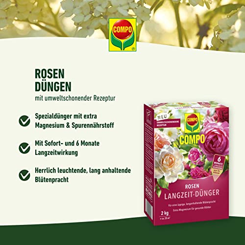 COMPO Rosen Langzeit-Dünger 2 kg, 6 Monate Wirkung, Rosendünger – Ansicht 2